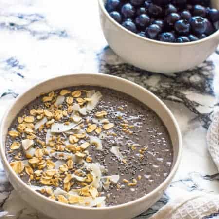 Delicious blueberry banana smoothie