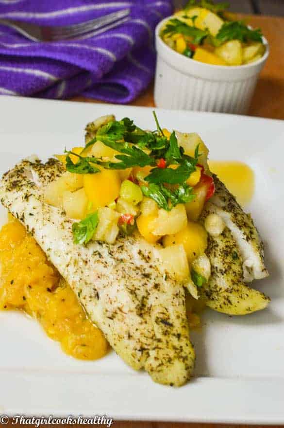 Baked hake fillets