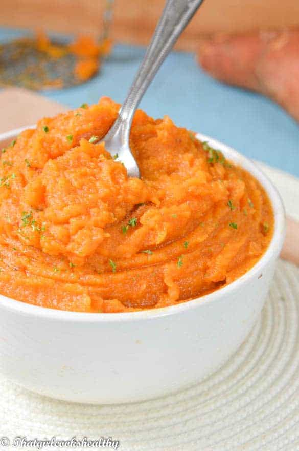 Sweet potato mash recipe (vegan) - That Girl Cooks Healthy