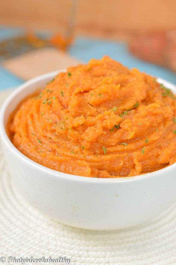 Easy mashed sweet potatoes (vegan) - That Girl Cooks Healthy