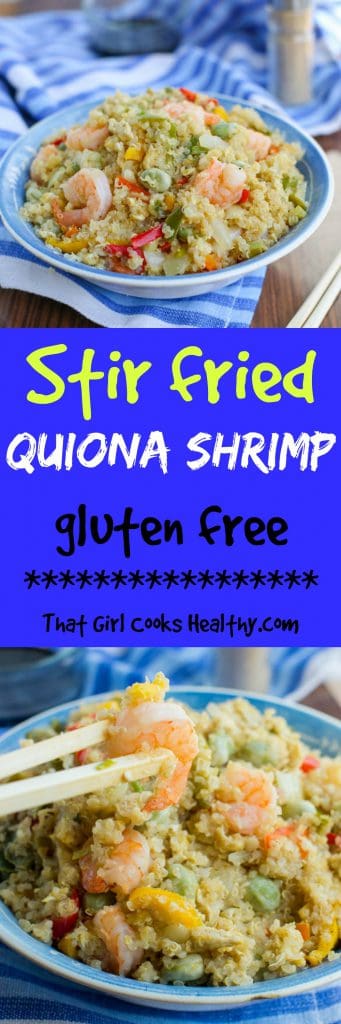 stir fried quinoa shrimp