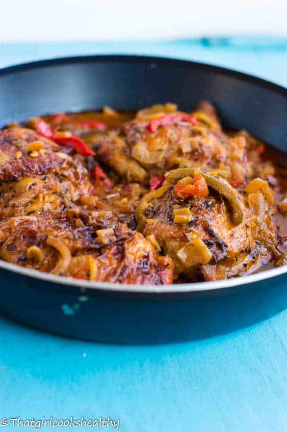 Authentic Jamaican brown stew chicken - That Girl Cooks Healthy