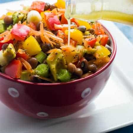 Pigeon pea salad (Gungo peas) - That Girl Cooks Healthy