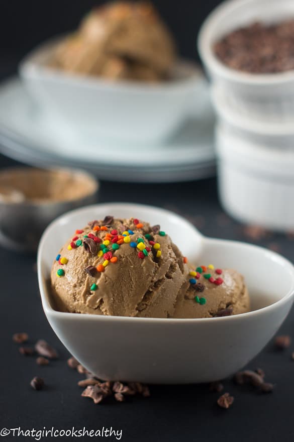 Chocolate avocado ice cream