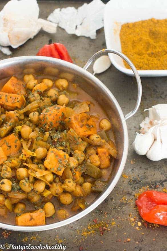 Vegan chickpea curry 