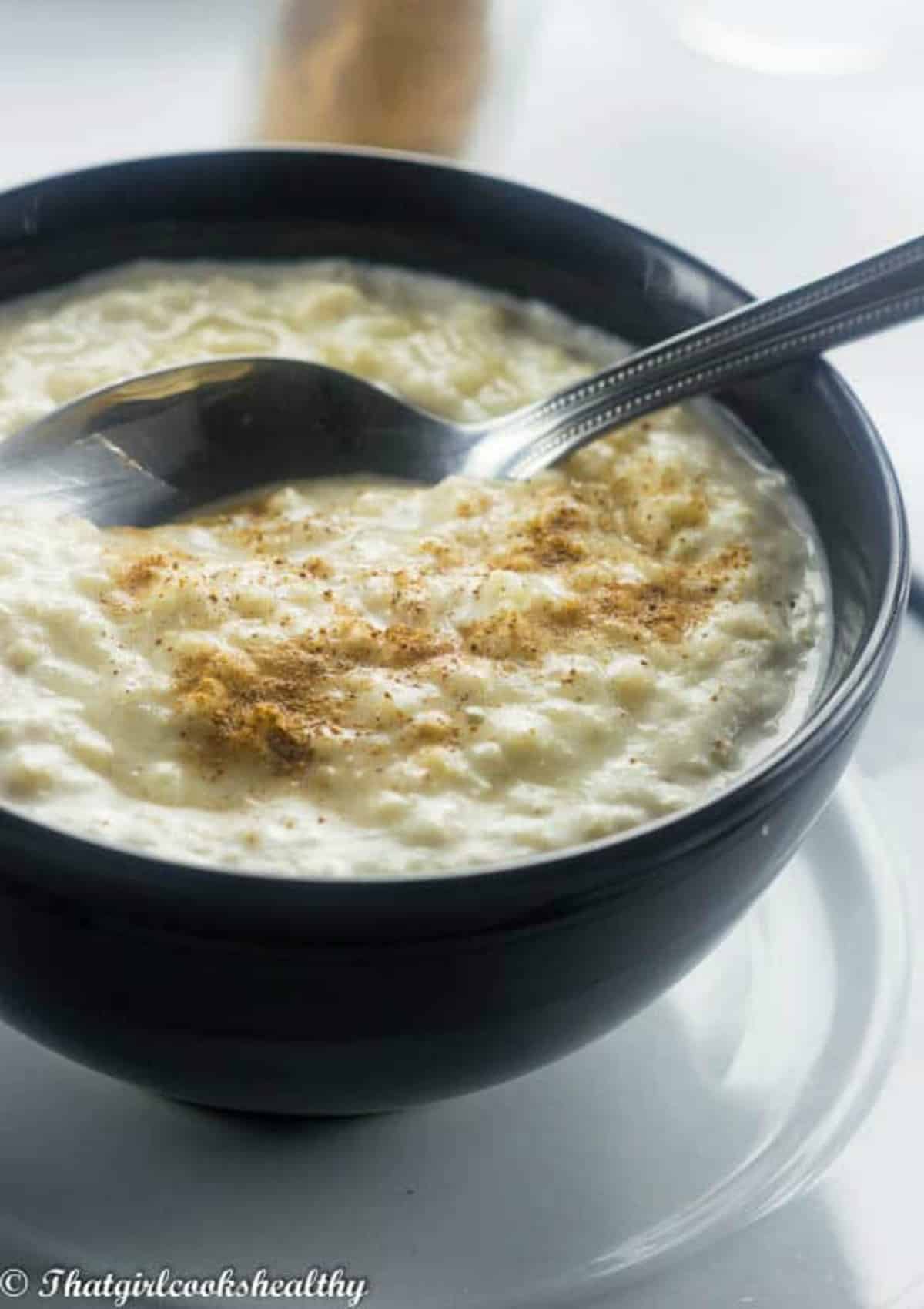 porridge with spoon