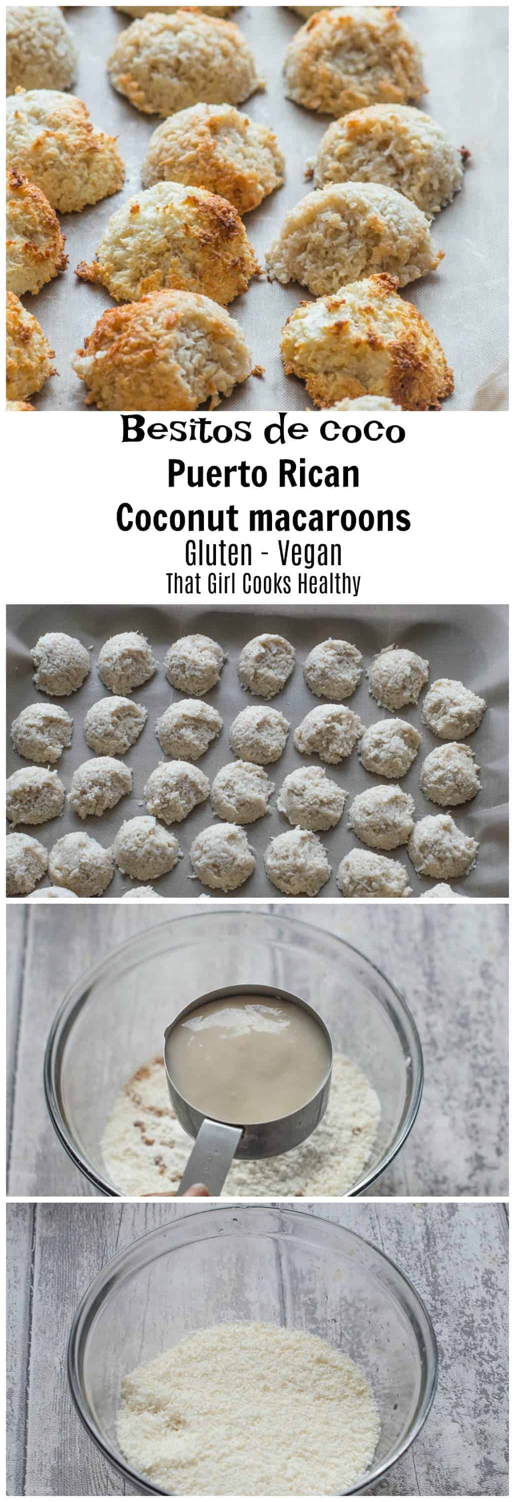Besitos de coco (Vegan coconut macaroons) - That Girl Cooks Healthy