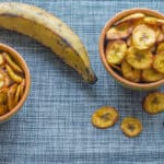 Baked plantain chips Baked plantain chips