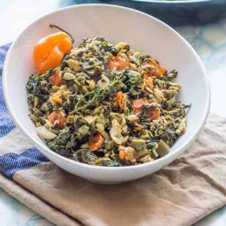 Saltfish and callaloo Saltfish and callaloo