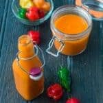 Scotch bonnet pepper sauce square shot