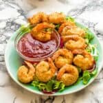 crispy coconut low carb air fryer shrimp