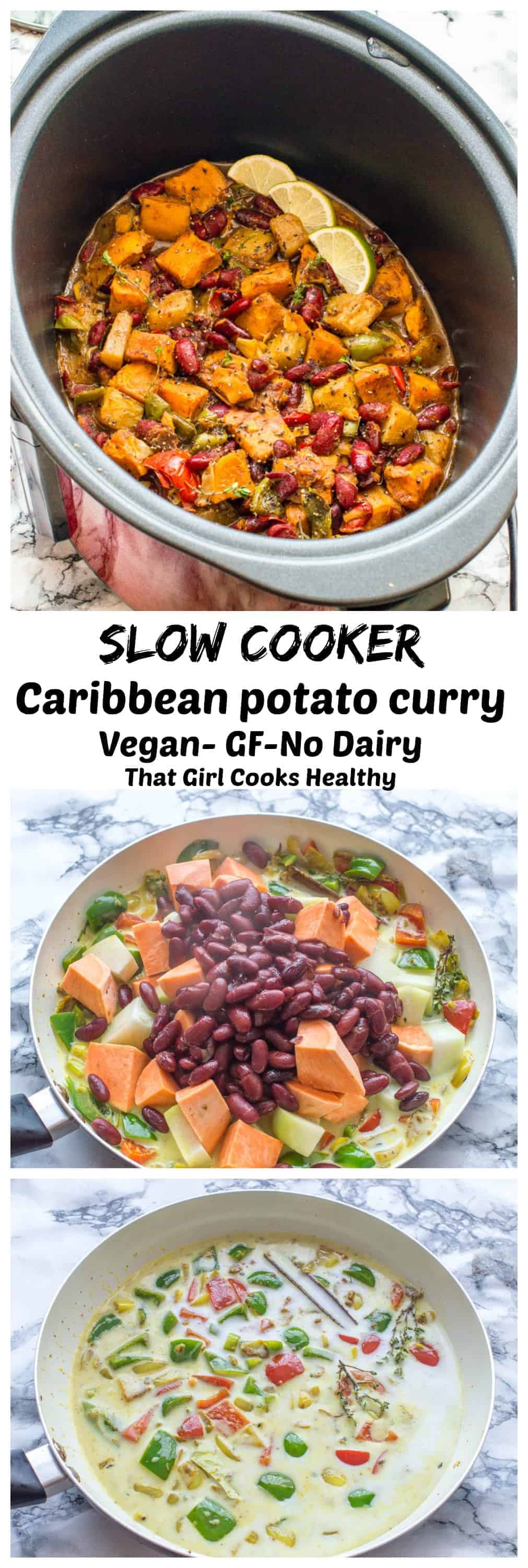 This delicious healthy vegan Caribbean potato curry is great for week nights  to impress your dinner guests with a taste of the tropics. 
