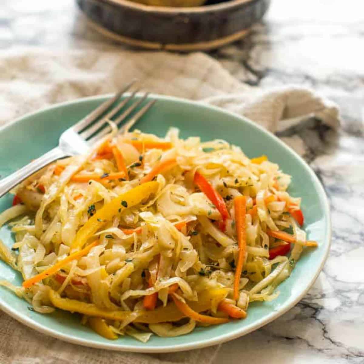 Jamaican Steamed Cabbage With Carrots