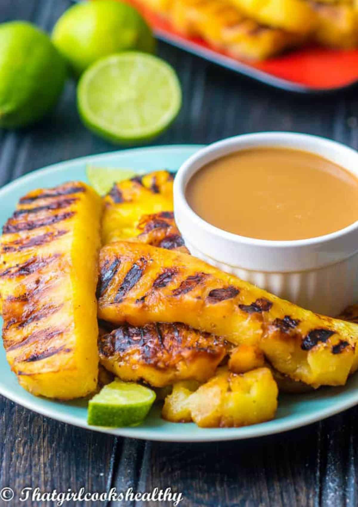 grilled pineapple with dip