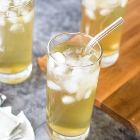 Iced cerasee tea Three whole glasses of Iced cerasee tea