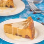 Jamaican cornmeal pudding A single plate of Jamaican cornmeal pudding