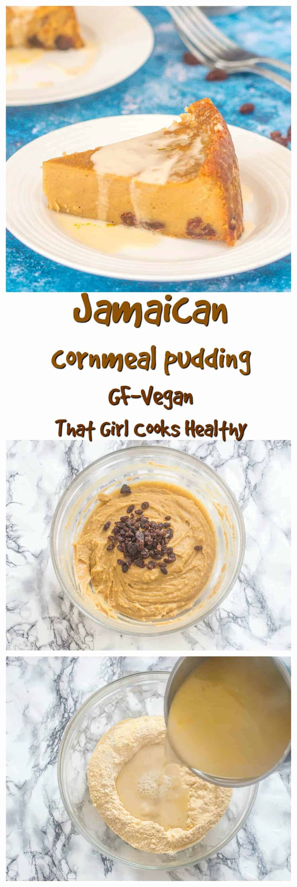 Jamaican cornmeal pudding - delicious, sweet, dense gluten free and vegan
