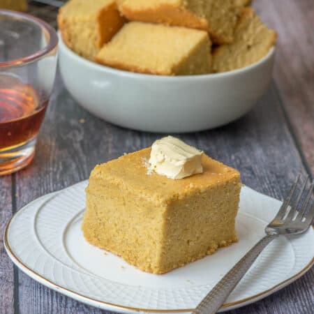 Dairy free cornbread Cornbread with a knob of butter