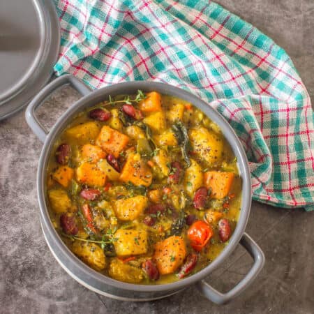 Curry in a casserole dish