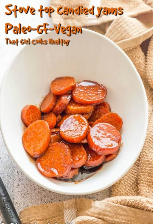 Stove top candied yams (vegan)