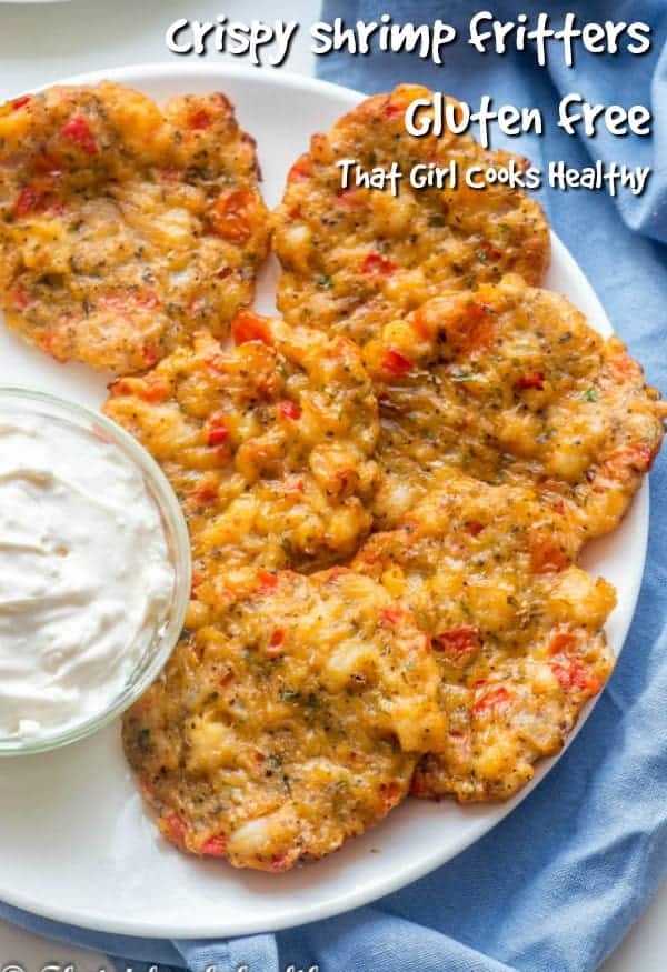 These fritters are made from shrimp and baked in the oven/never fried!