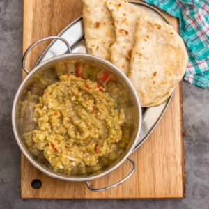 eggplant and roti