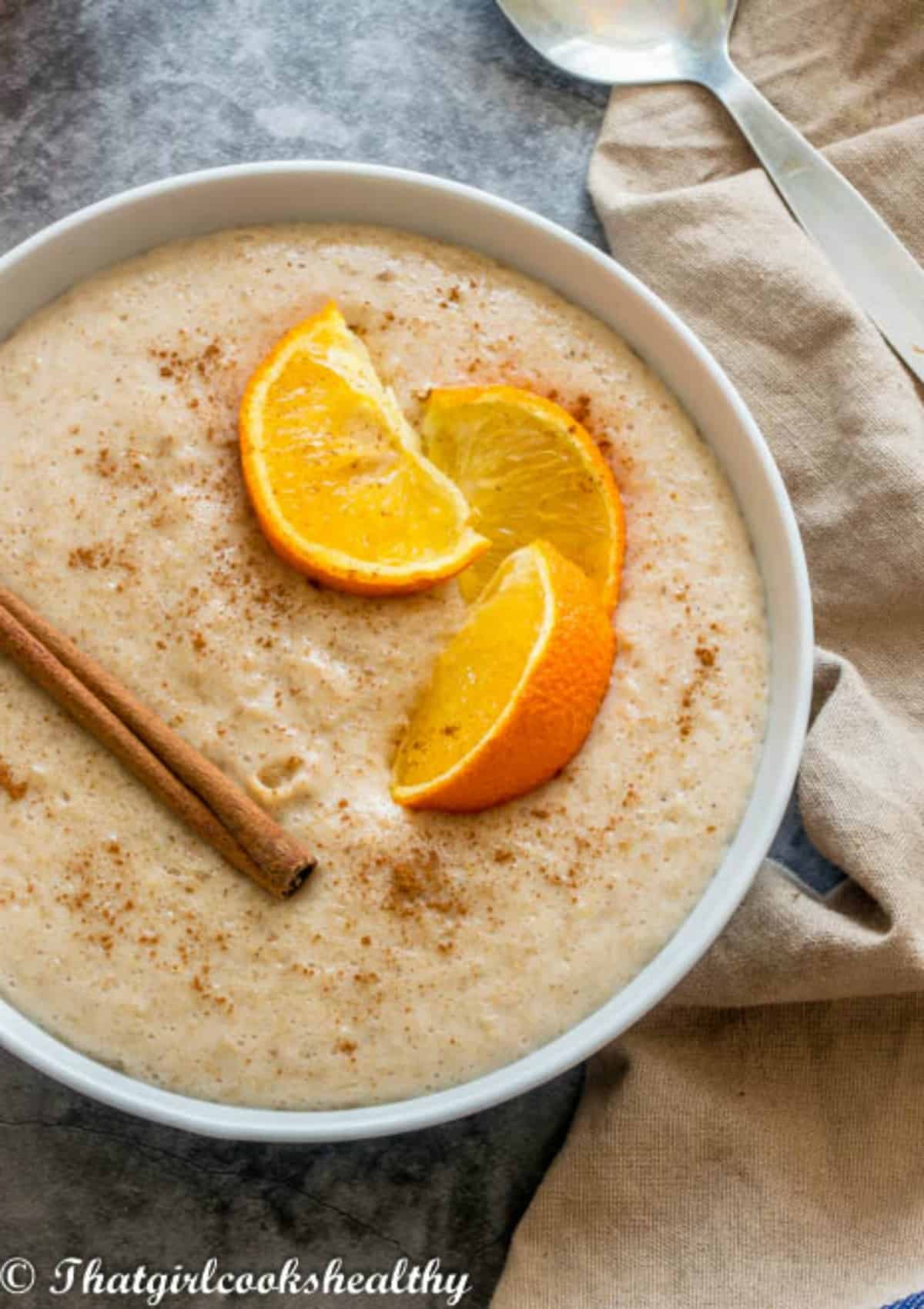 close up of the porridge