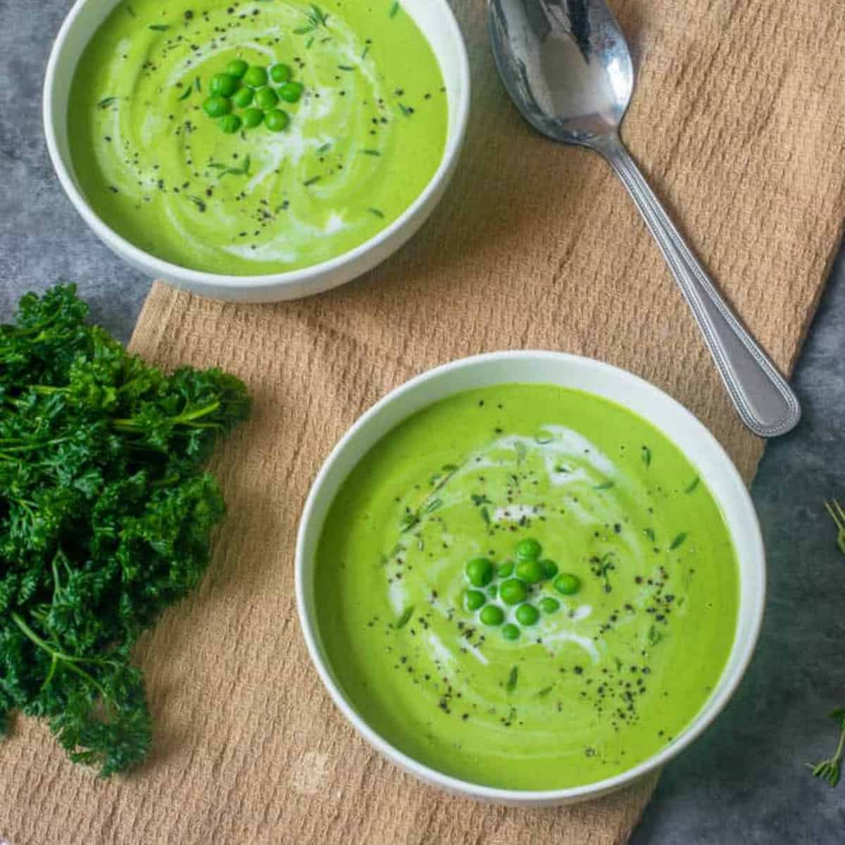 Green Pea Soup - The Stingy Vegan