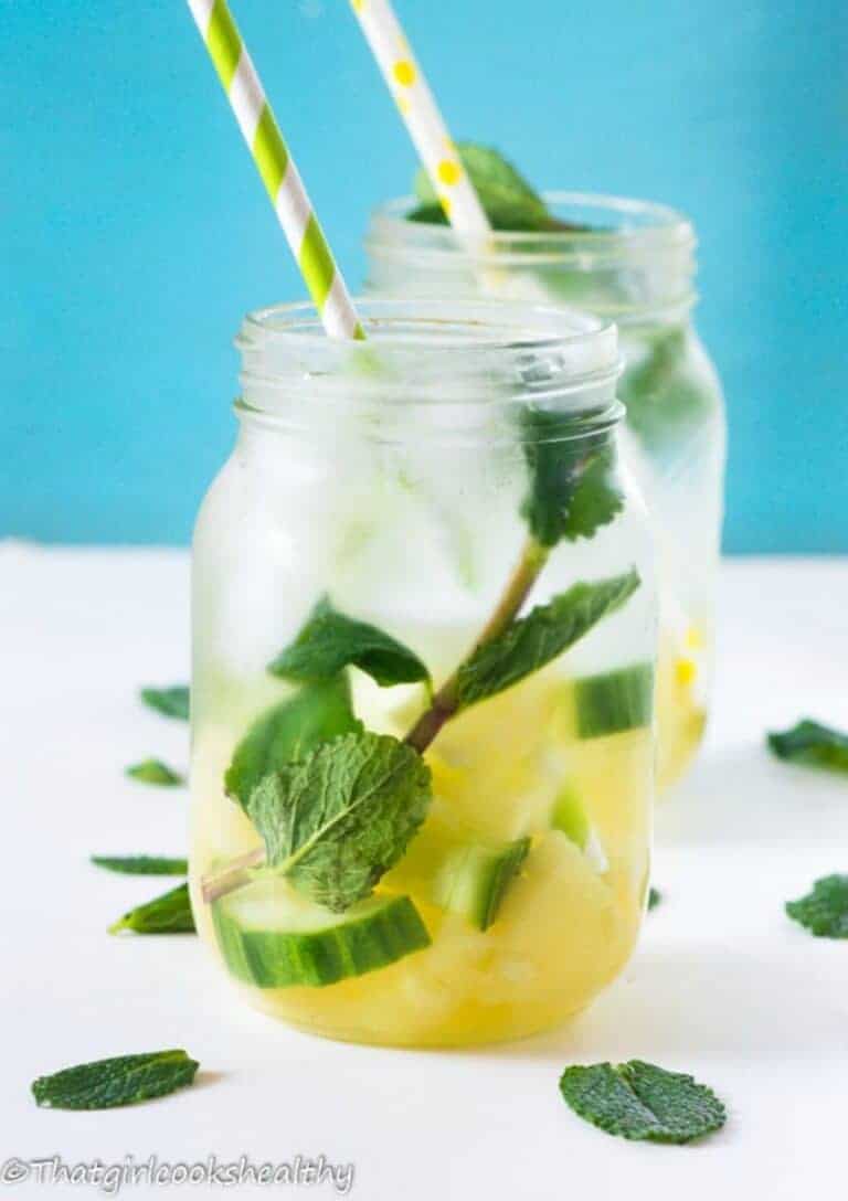 Pineapple Mint Infused Water - That Girl Cooks Healthy