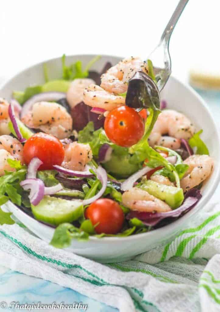 Low Carb Keto Shrimp Salad - That Girl Cooks Healthy