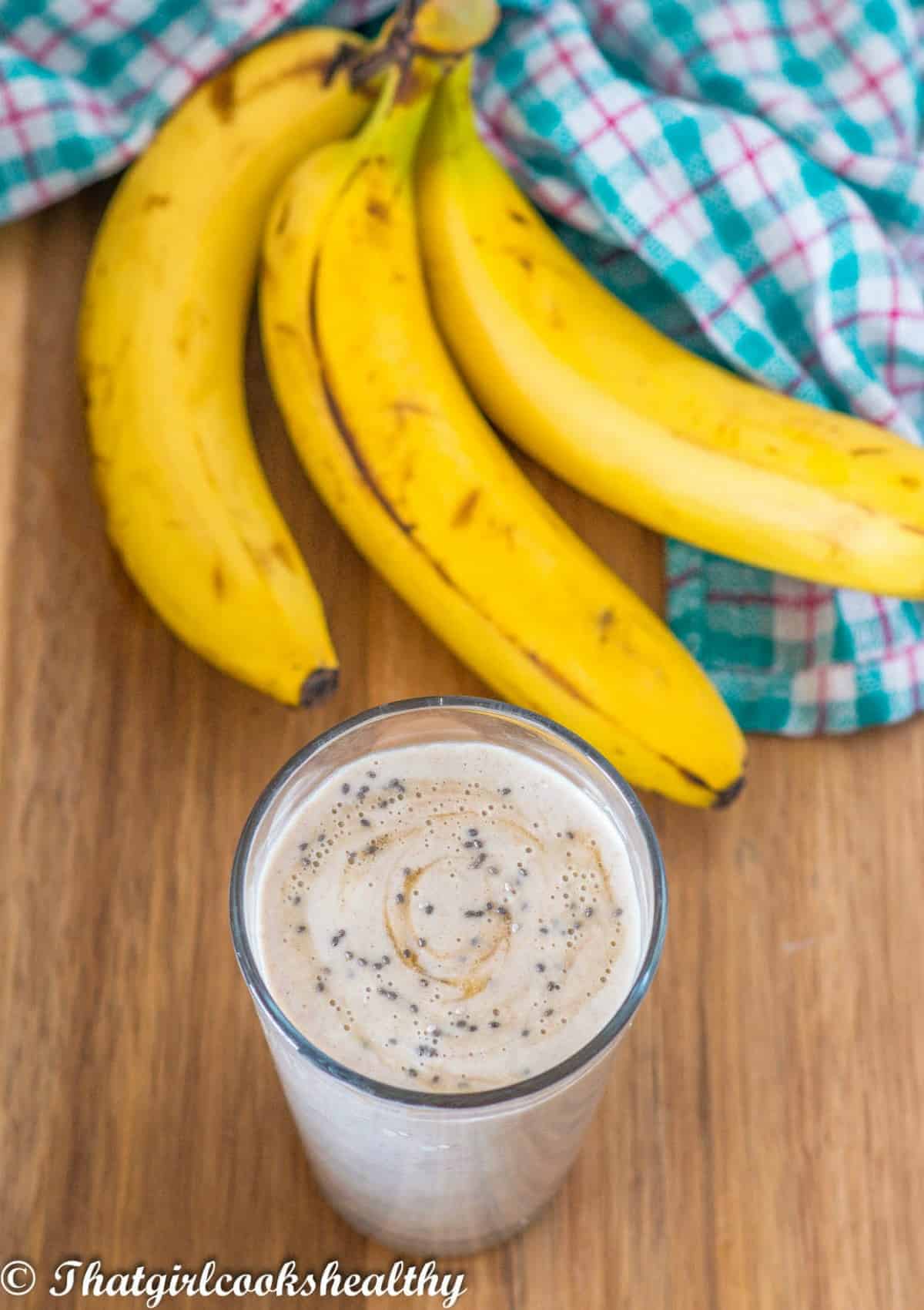 overhead shot of the smoothie