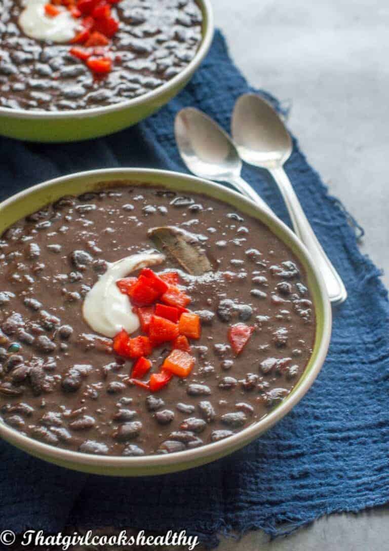 Instant Pot Cuban Black Bean Soup (Vegan) - That Girl Cooks Healthy