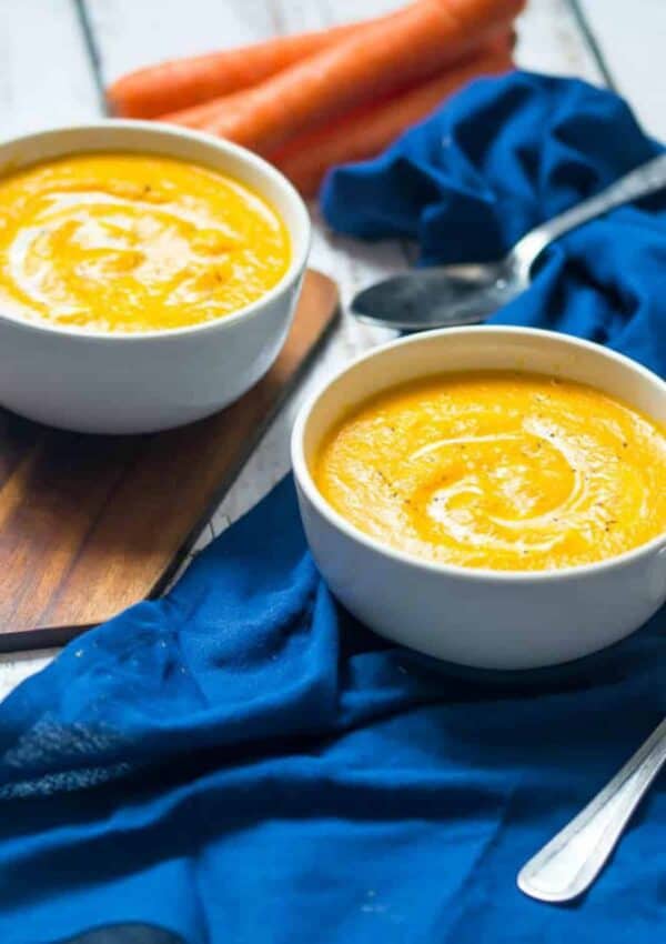Vegan Carrot Ginger Soup (Stove or Instant Pot) - That Girl Cooks Healthy