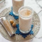 coquito with nutmeg shells