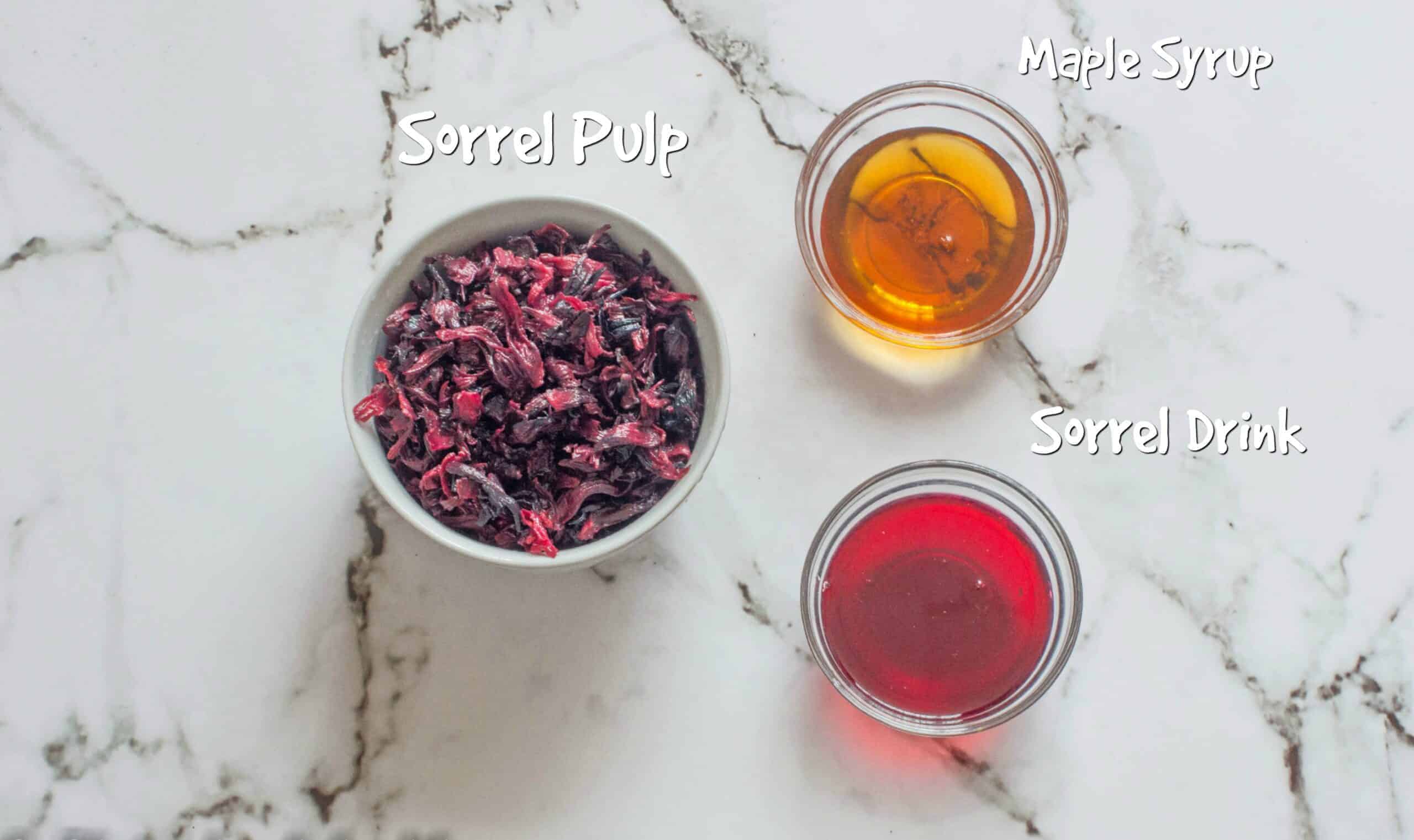 ingredients for sorrel jam