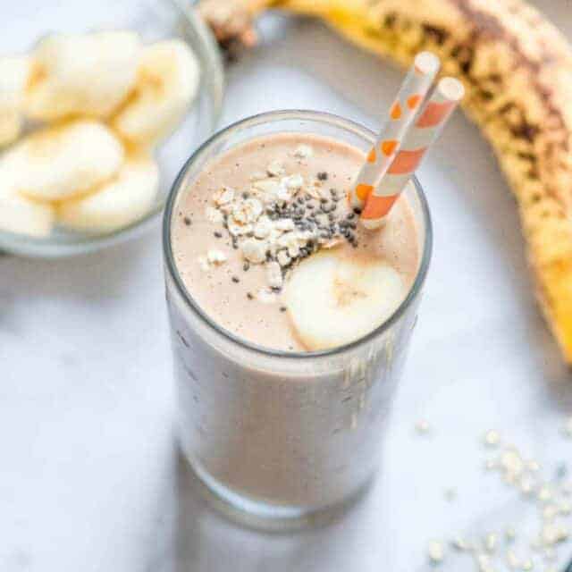 Vegan Peanut Butter Banana Smoothie - That Girl Cooks Healthy