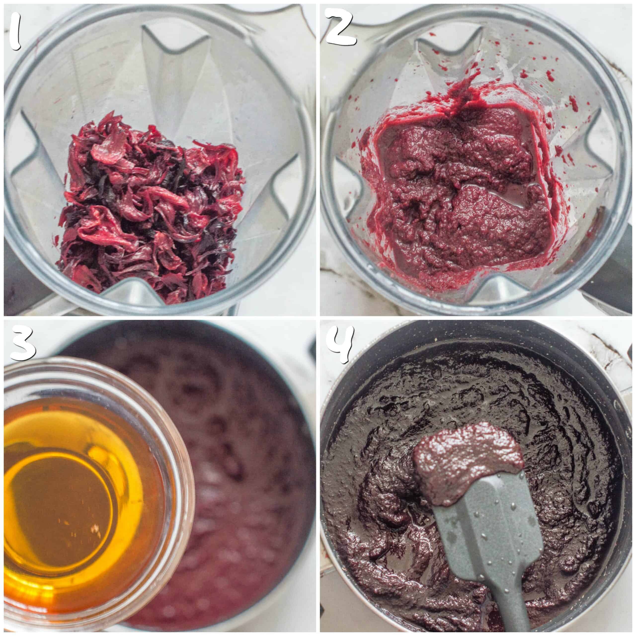 steps1-4 making the jam 