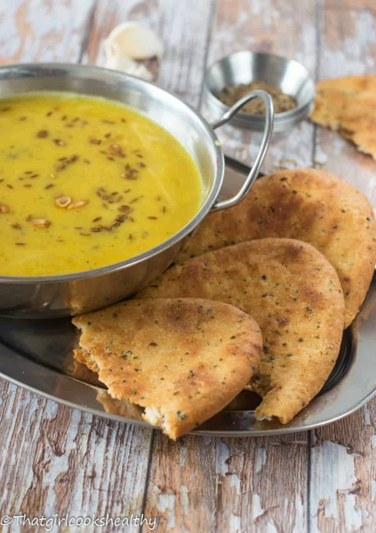dhal with naan bread