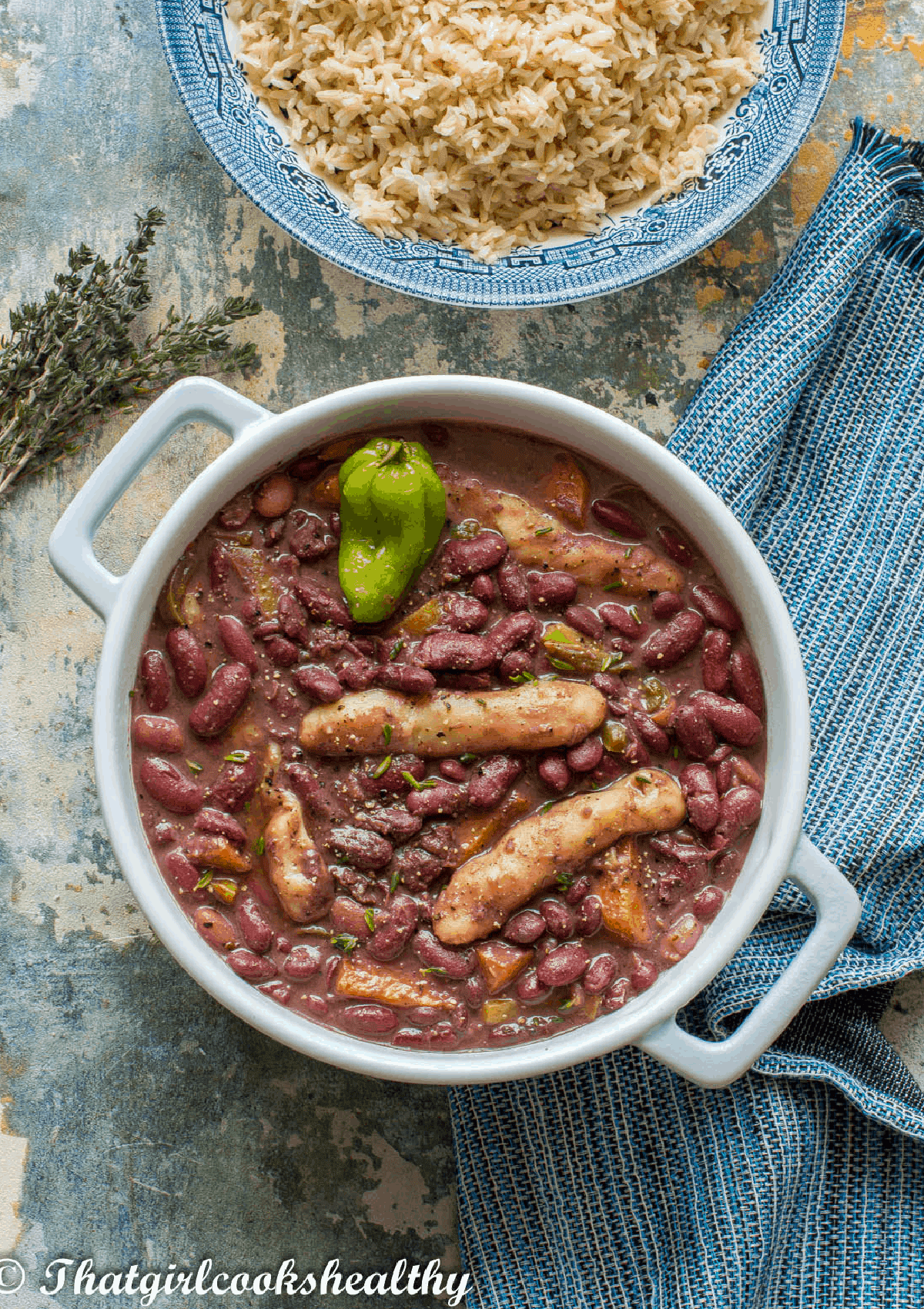 stew peas in a casserole dish