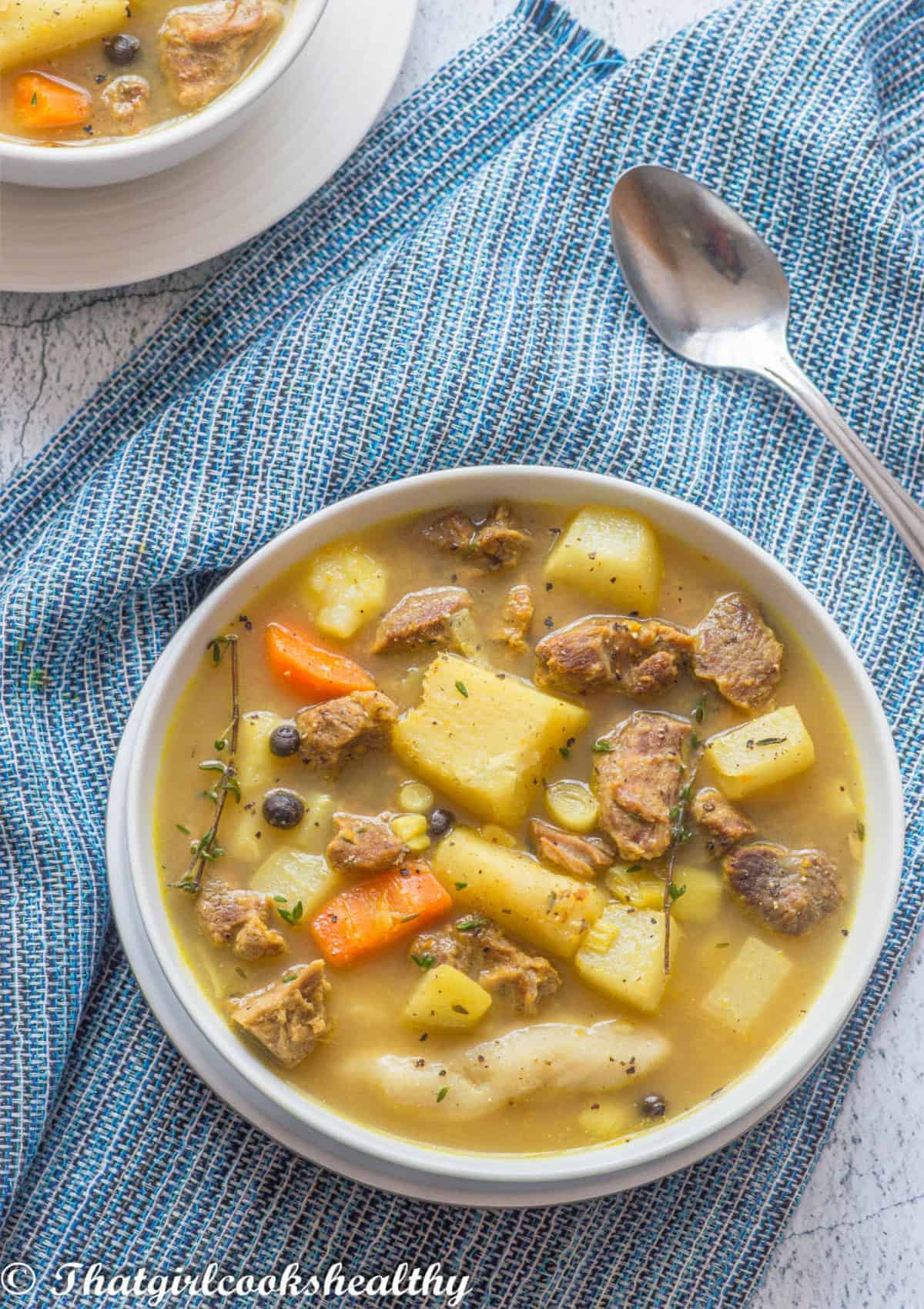 Jamaican Mutton Soup - That Girl Cooks Healthy