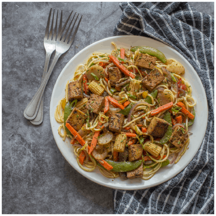 Marinated Tofu Stir Fry (Vegan, GF) - That Girl Cooks Healthy