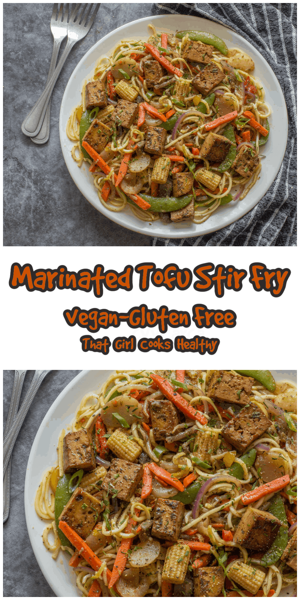 Marinated Tofu Stir Fry (Vegan, GF) - That Girl Cooks Healthy