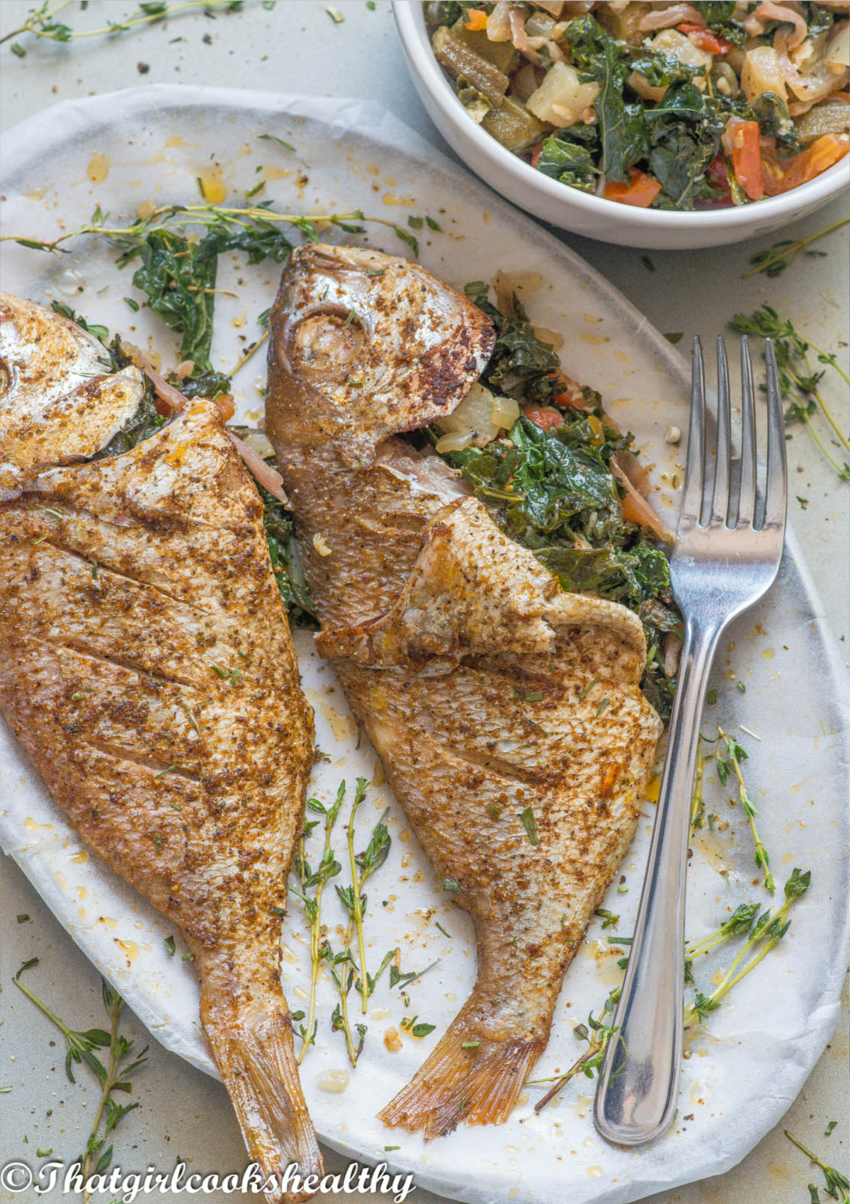 fish with vegetables stuffed inside