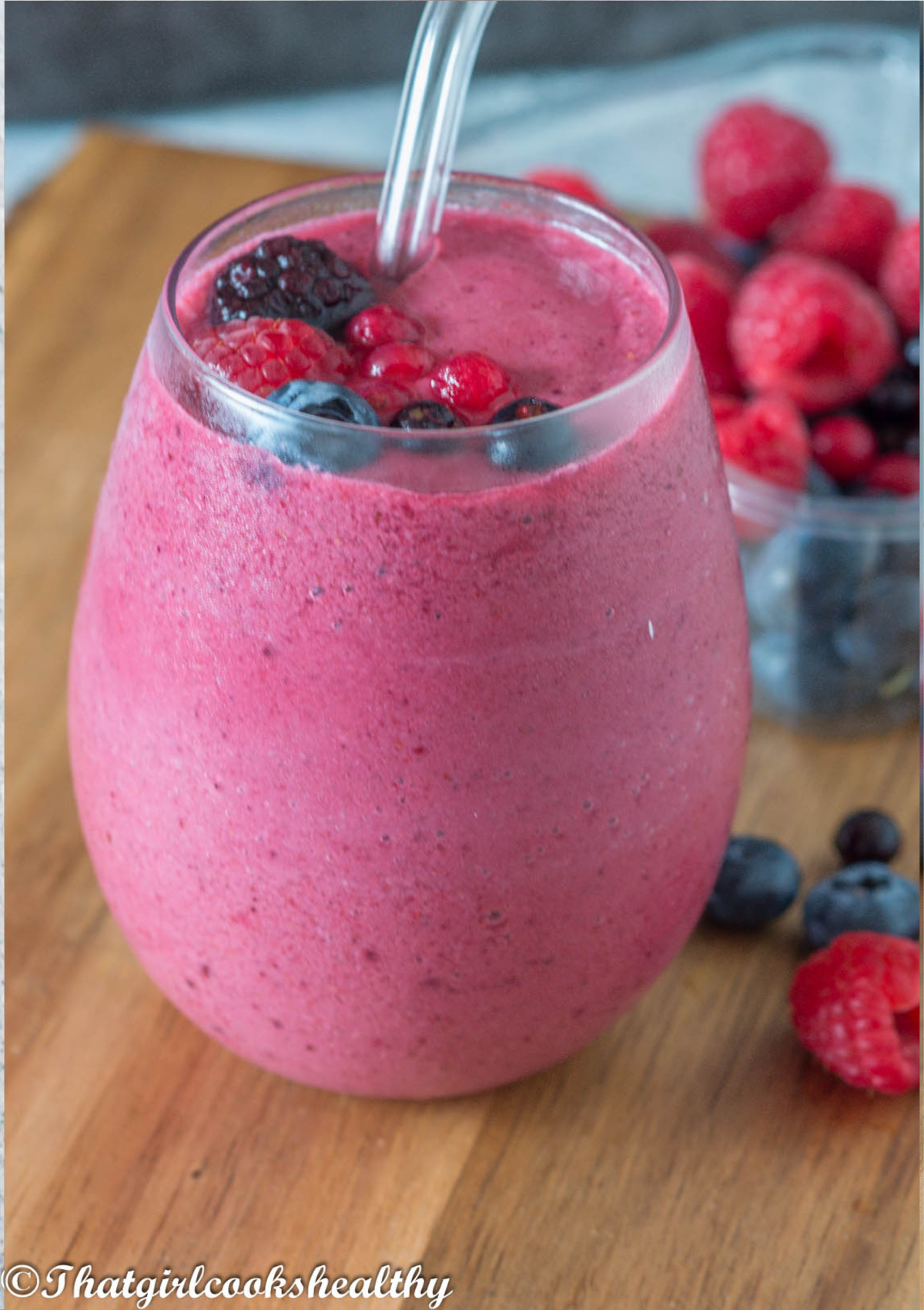 Smoothie with mixed fruit