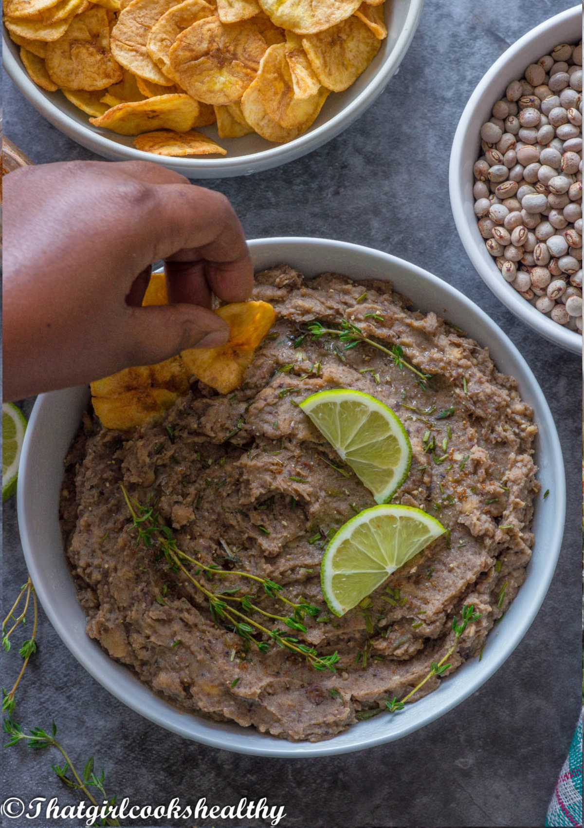 Jamaican Refried Gungo Peas (Refried Beans) - That Girl Cooks Healthy