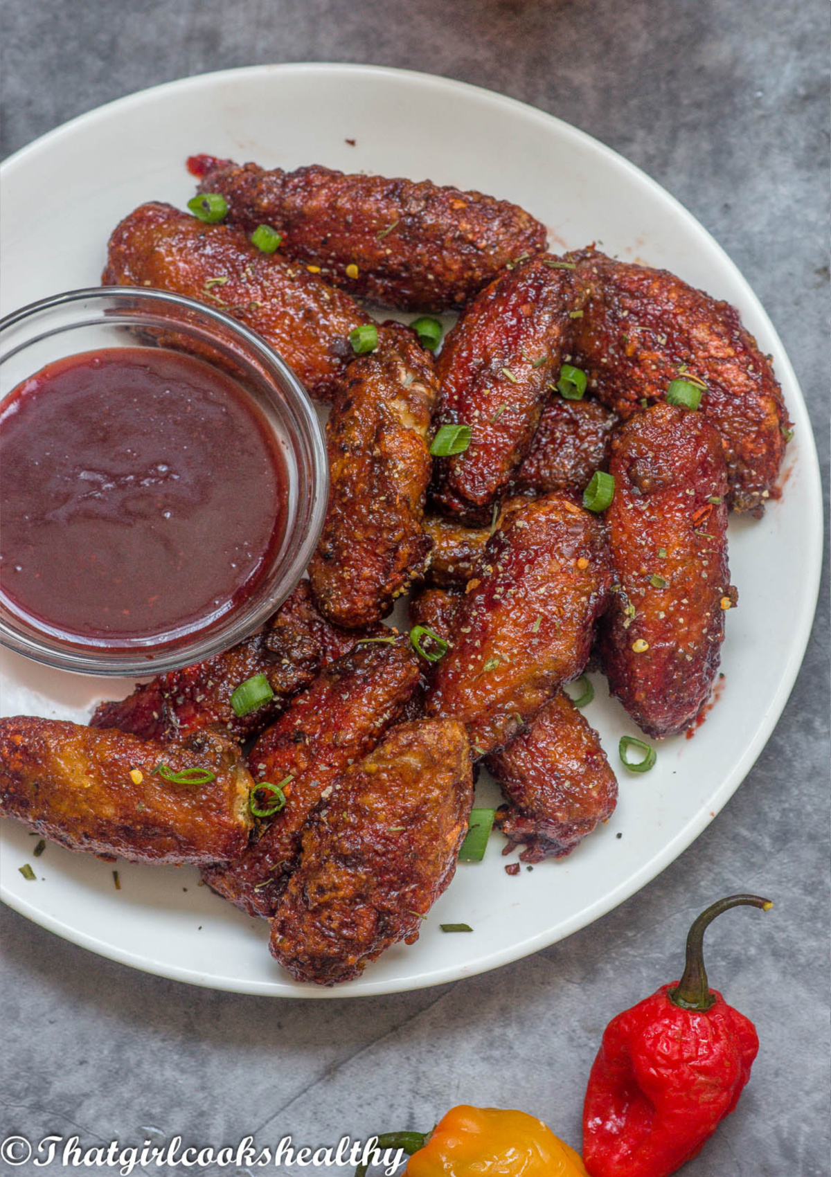 A plate of chicken wings