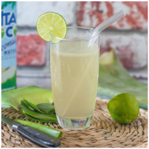 Aloe vera drink with lime