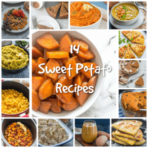 A collage of sweet potato recipes