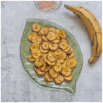 Plantain in a glass plate