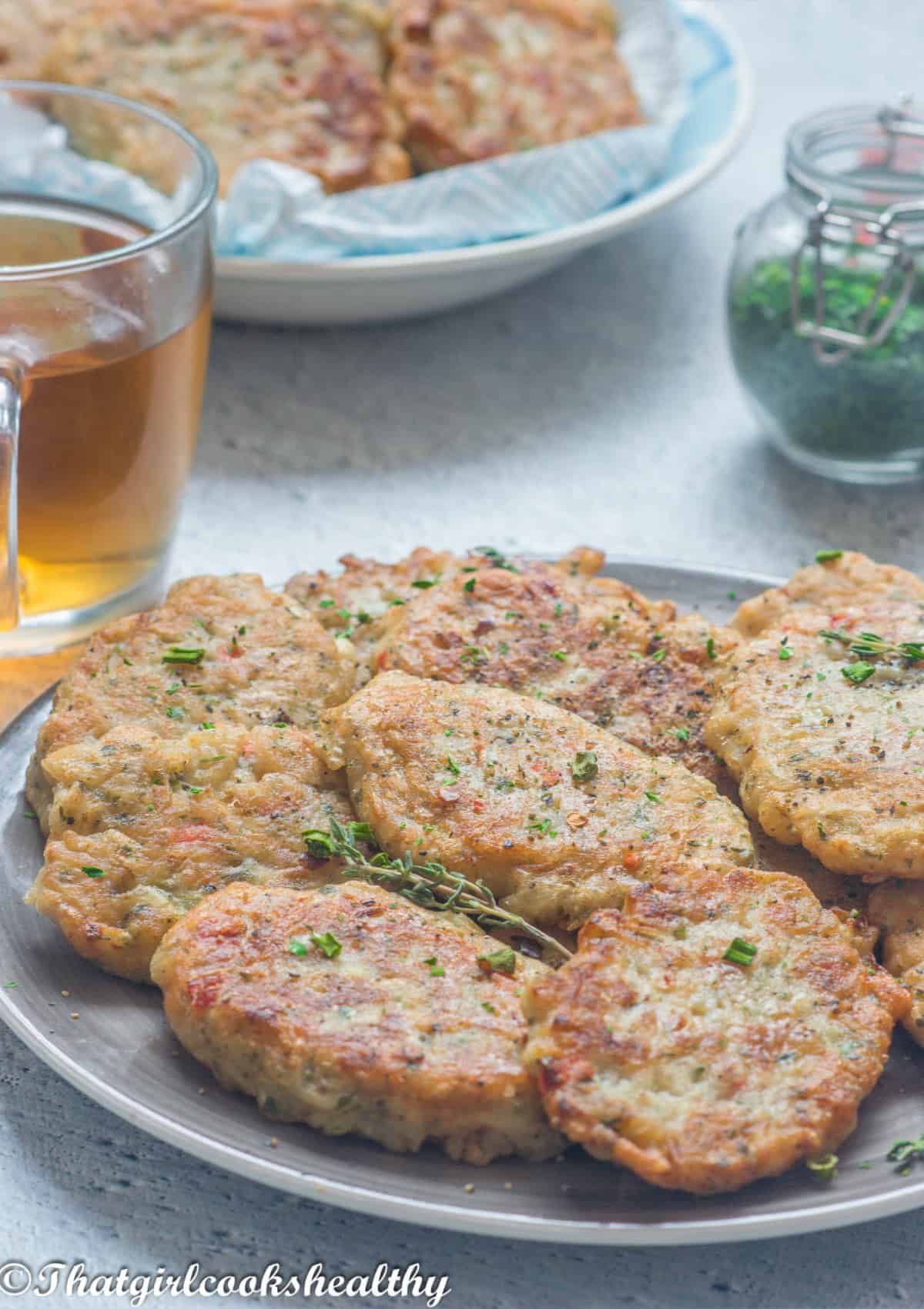 Fritters with tea